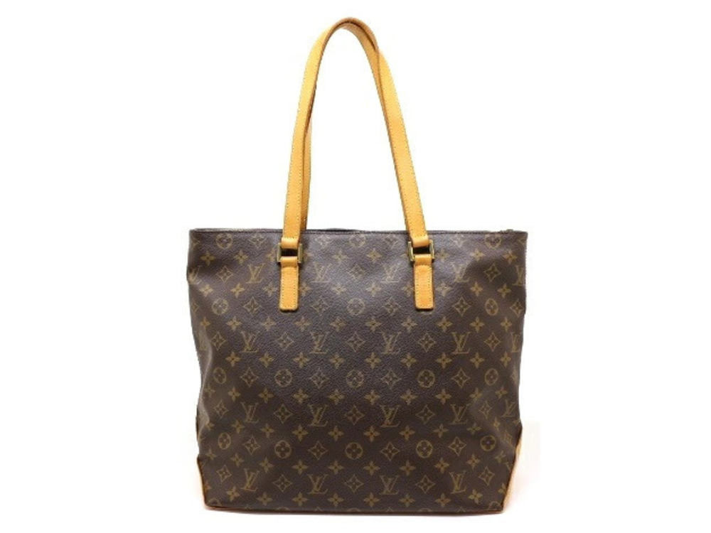 Louis Vuitton Monogram Cabas Bag Tote Shoulder Mezzo Brown